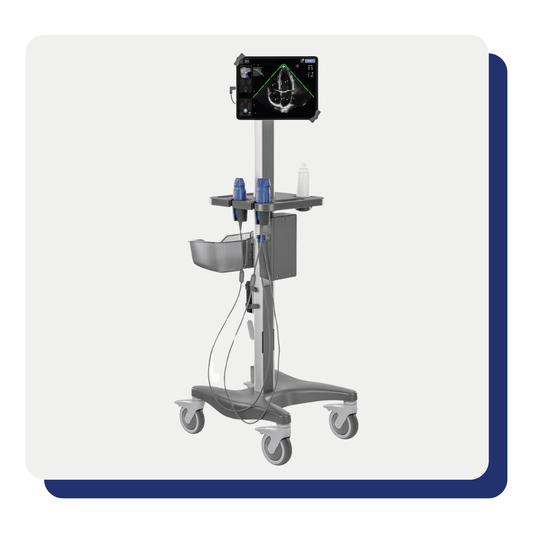 Kosmos Plus provides advanced POCUS capabilities at an unheard-of cost under $20,000. Everything is included — cutting-edge AI, advanced Doppler features, multiple transducers, a 12.9-inch iPad® Pro and medical-grade stand — you’ll have what you need to get started right out of the box.